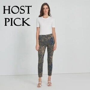 NWT J Brand blue & gold abstract print high rise crop skinny jeans, 24